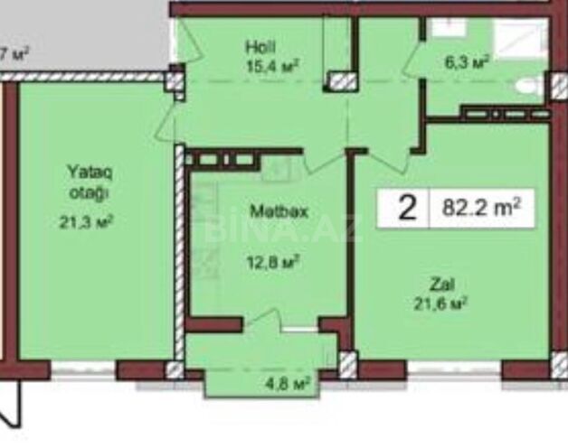 Продаётся 2-комн. новостройка 82.2 м², м. Ази Асланов, photo 9 from 11