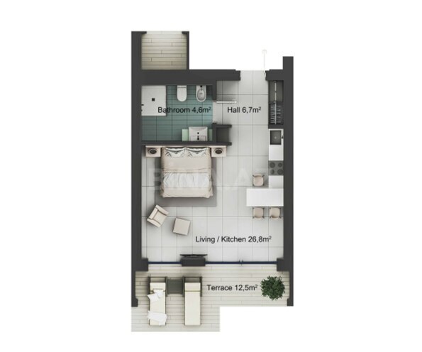 Satılır 1 otaqlı həyət evi/bağ evi 57 m², Sea Breeze q., photo 15 from 17