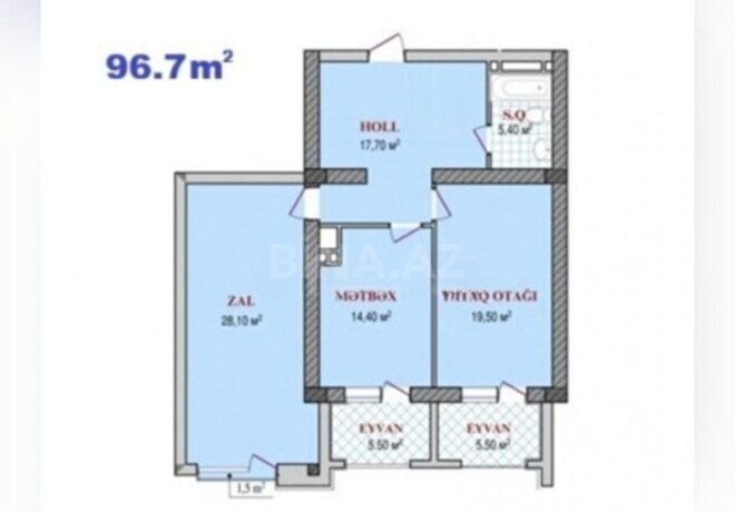 Satılır 2 otaqlı yeni tikili 97 m², Nəsimi r., photo 9 from 10