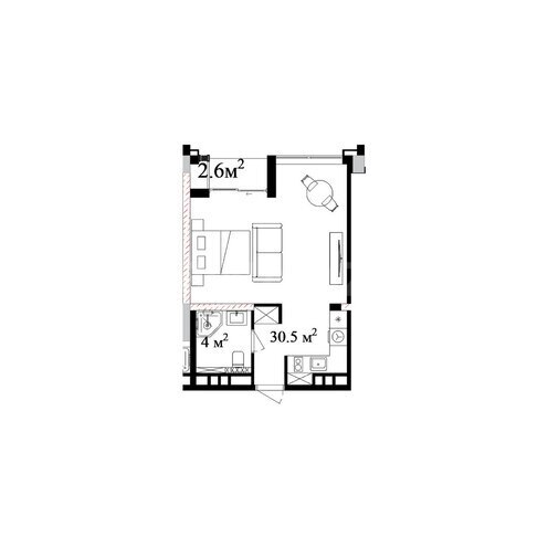 Satılır 1 otaqlı yeni tikili 45 m², Nardaran q., photo 7 from 8