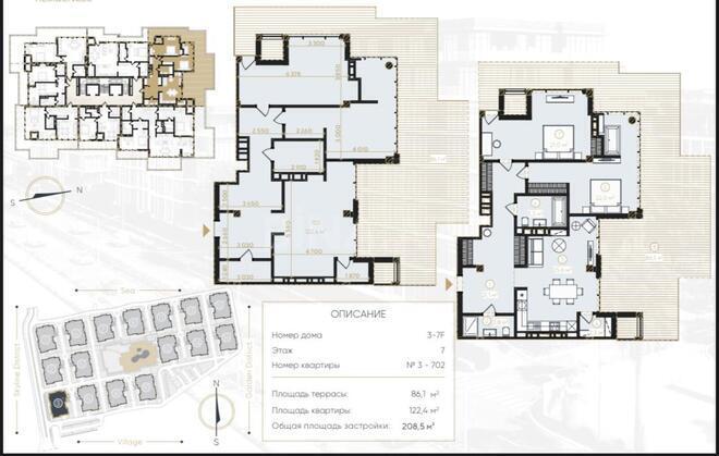 Satılır 4 otaqlı yeni tikili 208.5 m², Sea Breeze q., photo 16 from 21