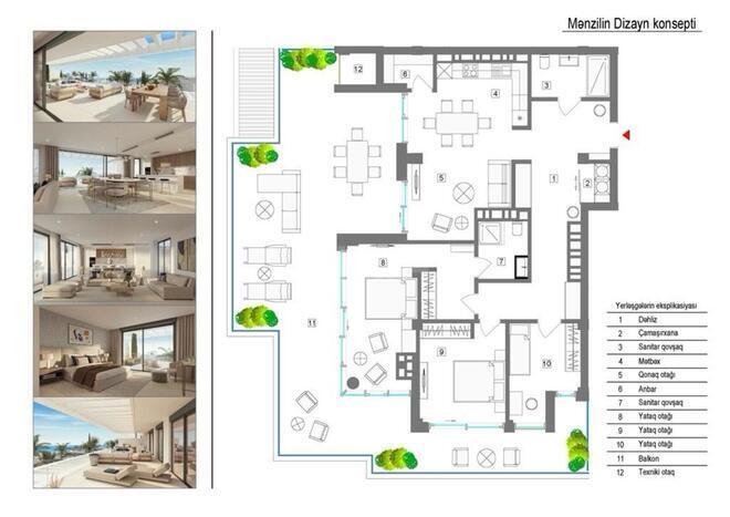 Satılır 4 otaqlı yeni tikili 208.5 m², Sea Breeze q., photo 15 from 21