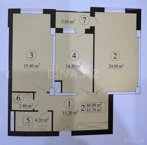 Satılır 2 otaqlı yeni tikili 83 m², 28 May m., photo 8 from 9