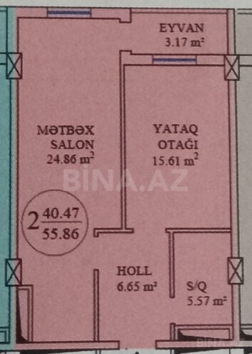 Satılır 2 otaqlı yeni tikili 56 m², Saray q., photo 7 from 8