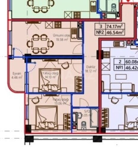 Satılır 3 otaqlı yeni tikili 74.2 m², Saray q., photo 11 from 13