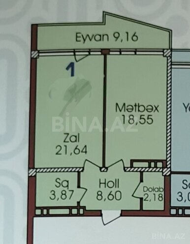Satılır 1 otaqlı yeni tikili 65 m², Nizami m., photo 10 from 11