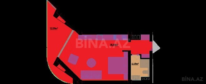 Satılır 1 otaqlı yeni tikili 63.1 m², Nardaran q., photo 7 from 8