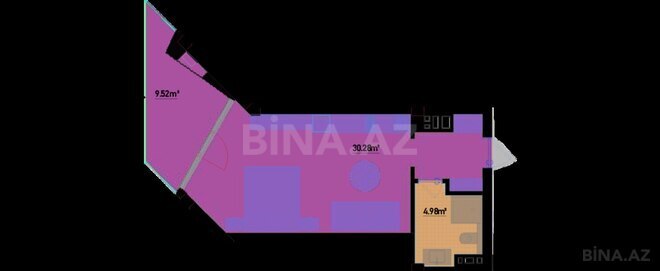 Продаётся 1-комн. новостройка 52.5 м², пос. Нардаран, photo 7 from 8