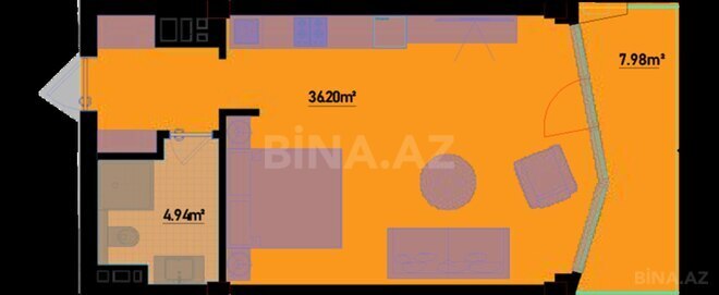Продаётся 1-комн. новостройка 56.2 м², пос. Нардаран, photo 7 from 8