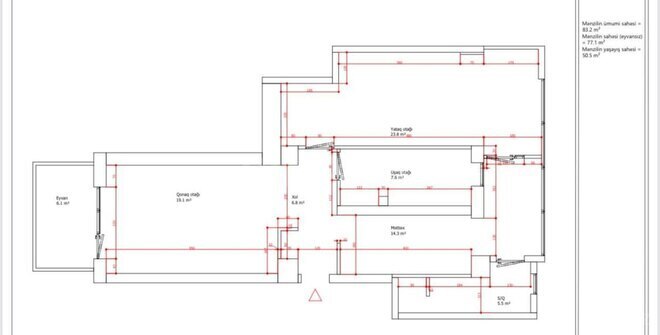 İcarəyə verilir 3 otaqlı köhnə tikili 85 m², Badamdar q., photo 12 from 13