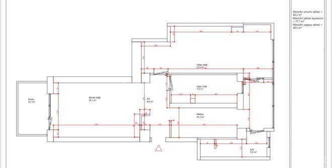 İcarəyə verilir 3 otaqlı yeni tikili 85 m², Yasamal r., photo 12 from 13