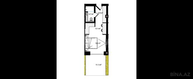 Продаётся 1-комн. новостройка 43.9 м², пос. Нардаран, photo 7 from 8