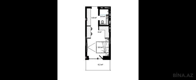 Продаётся 1-комн. новостройка 37.5 м², пос. Нардаран, photo 7 from 8