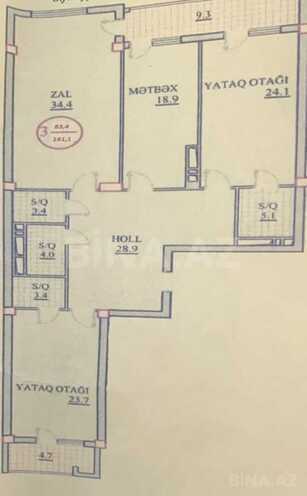 Satılır 3 otaqlı yeni tikili 161 m², Gənclik m., photo 3 from 11