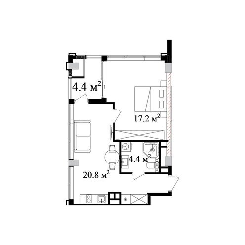 Satılır 2 otaqlı yeni tikili 57.4 m², Nardaran q., photo 7 from 8