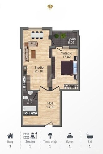 Satılır 2 otaqlı yeni tikili 85 m², Nərimanov r., photo 16 from 17