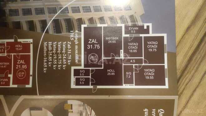 Продаётся 4-комн. новостройка 170 м², м. Гянджлик, photo 7 from 8