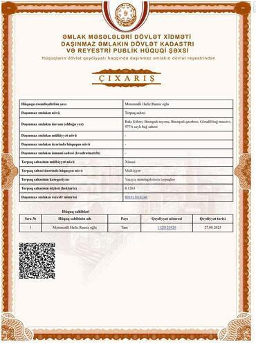 Satılır  torpaq 12.6 sot, Binəqədi q., photo 7 from 8