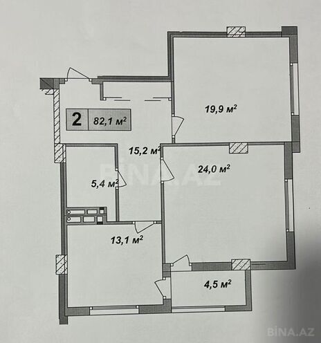 Продаётся 2-комн. новостройка 82.1 м², м. Кара Караев, photo 12 from 13