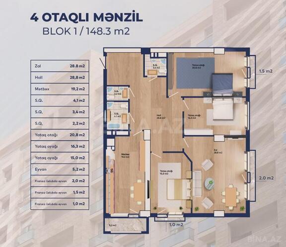 Satılır 4 otaqlı yeni tikili 149 m², 28 May m., photo 5 from 19