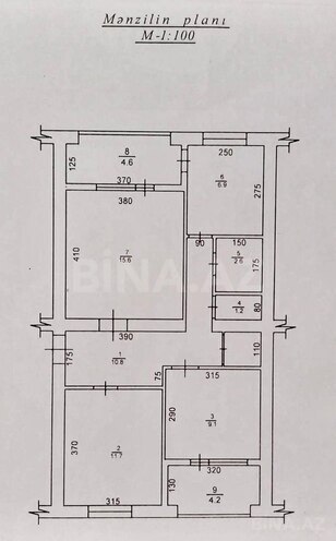 Satılır 3 otaqlı köhnə tikili 75 m², Qara Qarayev m., photo 25 from 26