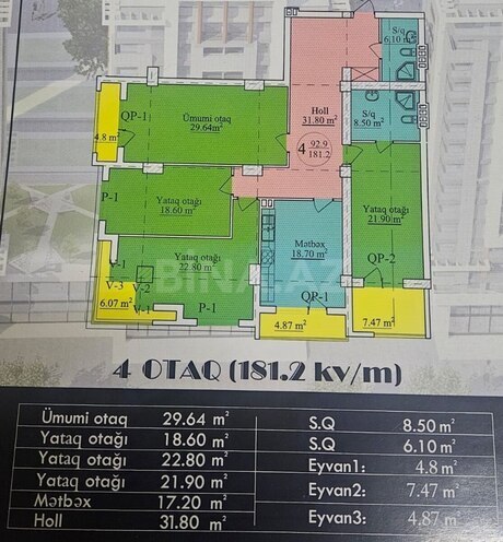 Satılır 4 otaqlı yeni tikili 181 m², Nəriman Nərimanov m., photo 6 from 7