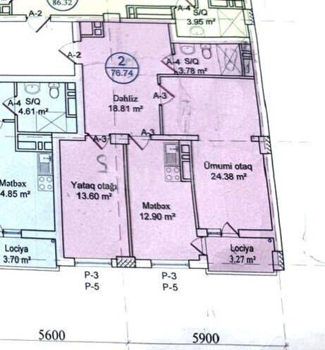 Satılır 2 otaqlı yeni tikili 77 m², Qara Qarayev m., photo 3 from 10