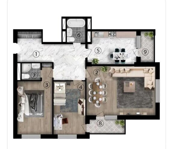 Satılır 3 otaqlı yeni tikili 111 m², Şah İsmayıl Xətai m., photo 5 from 15