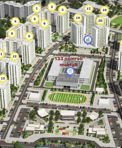 Сдаётся 3-комн. новостройка 80 м², пос. Ясамал, photo 29 from 30