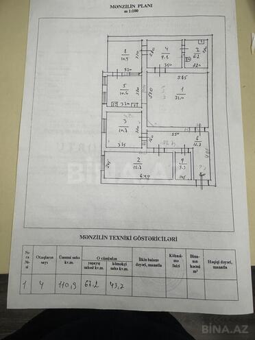 Satılır 4 otaqlı köhnə tikili 111 m², Sahil m., photo 27 from 28