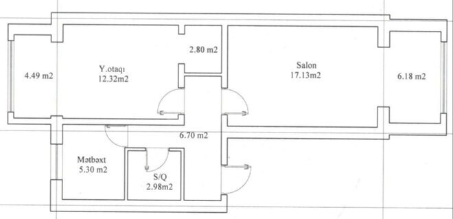Satılır 2 otaqlı köhnə tikili 60 m², Nəsimi r., photo 3 from 11