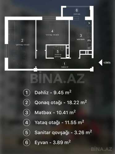 Satılır 2 otaqlı yeni tikili 63 m², Yasamal r., photo 12 from 13