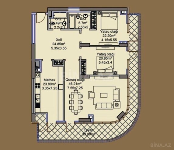 Продаётся 3-комн. новостройка 190 м², пос. Аг шехер, photo 6 from 15