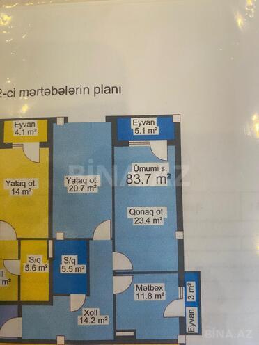 Satılır 3 otaqlı yeni tikili 83.7 m², Qaraçuxur q., photo 13 from 14