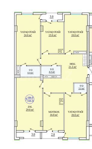 Satılır 5 otaqlı yeni tikili 166 m², Gənclik m., photo 7 from 15
