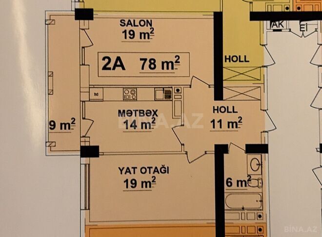 Продаётся 2-комн. новостройка 65 м², м. Кара Караев, photo 9 from 10