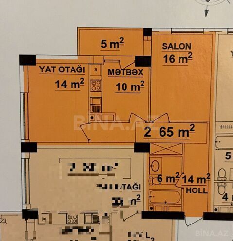 Продаётся 2-комн. новостройка 65 м², м. Кара Караев, photo 7 from 10