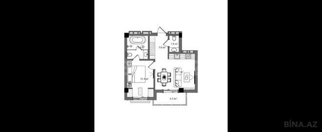 Satılır 2 otaqlı yeni tikili 53.9 m², photo 8 from 9