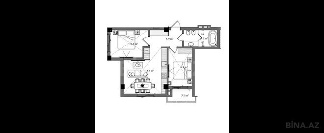 Satılır 3 otaqlı yeni tikili 67.5 m², photo 8 from 9