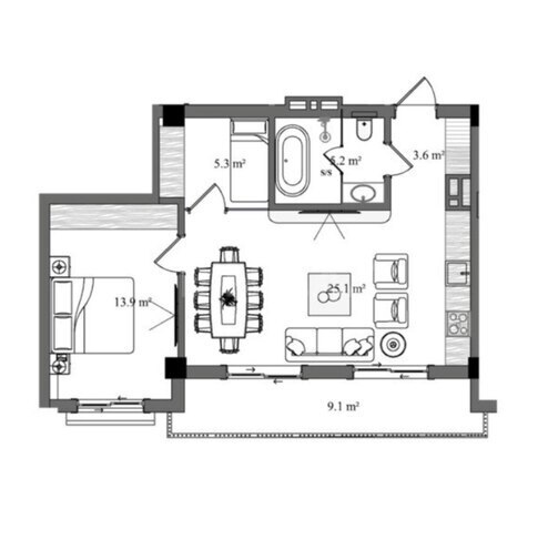 Satılır 3 otaqlı yeni tikili 73.9 m², photo 7 from 8