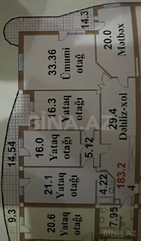 Продаётся 4-комн. новостройка 183 м², м. Элмляр Академиясы, photo 12 from 13