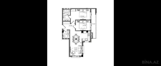 Satılır 3 otaqlı yeni tikili 78.8 m², photo 8 from 9