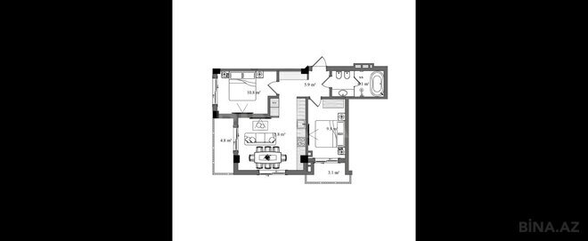 Satılır 3 otaqlı yeni tikili 72.8 m², photo 8 from 9