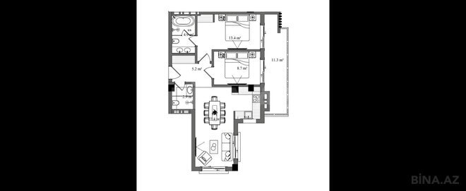 Satılır 3 otaqlı yeni tikili 83.2 m², photo 8 from 9