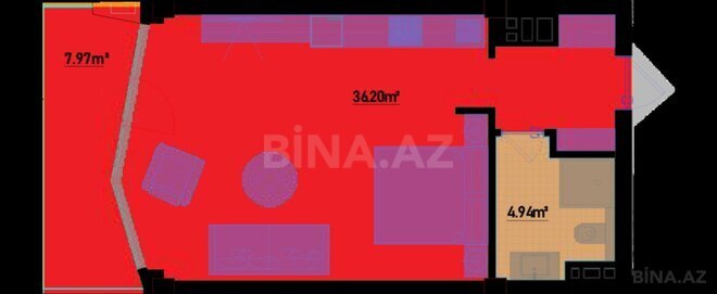 Satılır 1 otaqlı yeni tikili 56.2 m², Nardaran q., photo 7 from 8