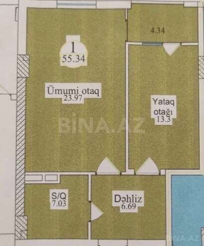 Satılır 2 otaqlı yeni tikili 56 m², Nərimanov r., photo 3 from 9