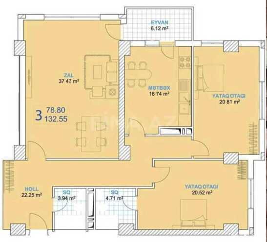 Продаётся 3-комн. новостройка 140 м², м. Нариман Нариманов, photo 3 from 11