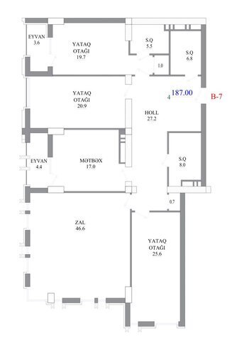 Satılır 4 otaqlı yeni tikili 187 m², Nizami m., photo 6 from 8