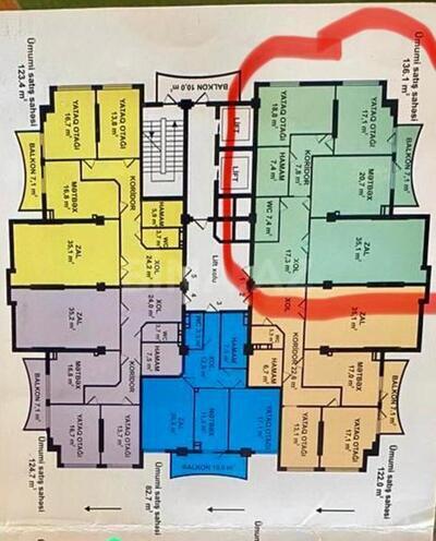 Satılır 3 otaqlı yeni tikili 136 m², Şah İsmayıl Xətai m., photo 6 from 22