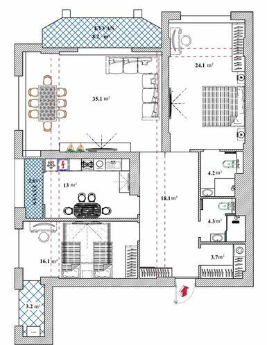 Продаётся 3-комн. новостройка 140 м², пос. Сабунчи , photo 18 from 21